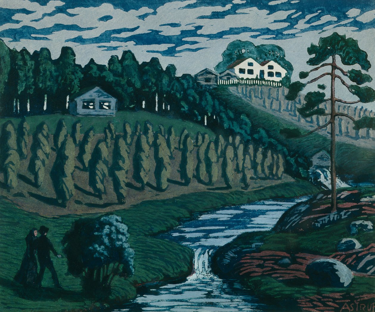 Store skiver (olje på lerret) av Nikolai Astrup