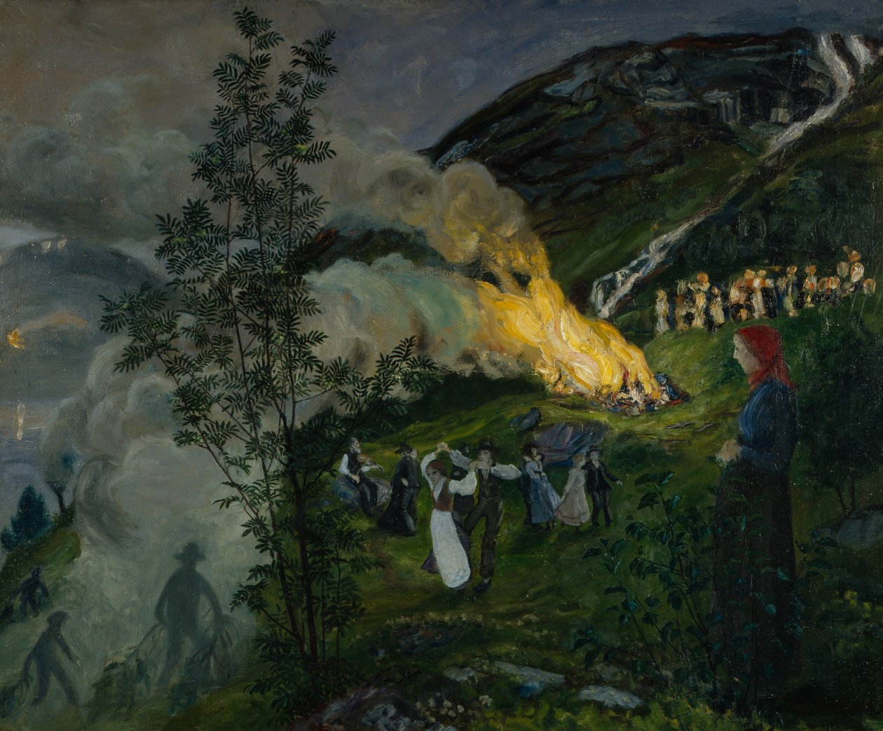 Midtsommerbrann av Nikolai Astrup