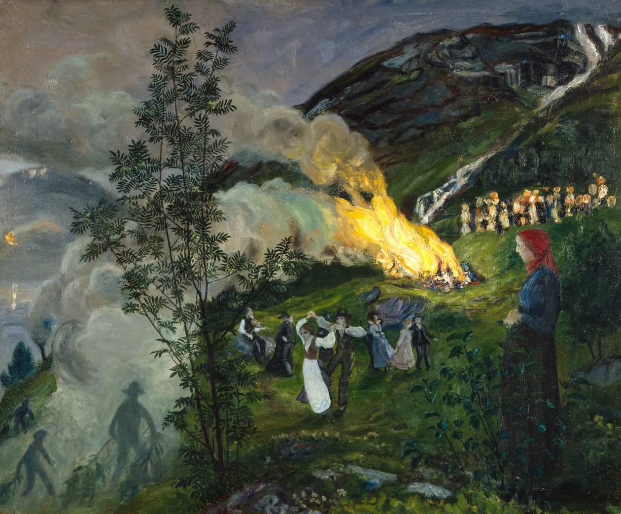 Midtsommerbrann av Nikolai Astrup