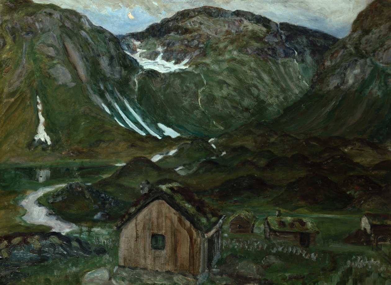 Beite i måneskinn av Nikolai Astrup