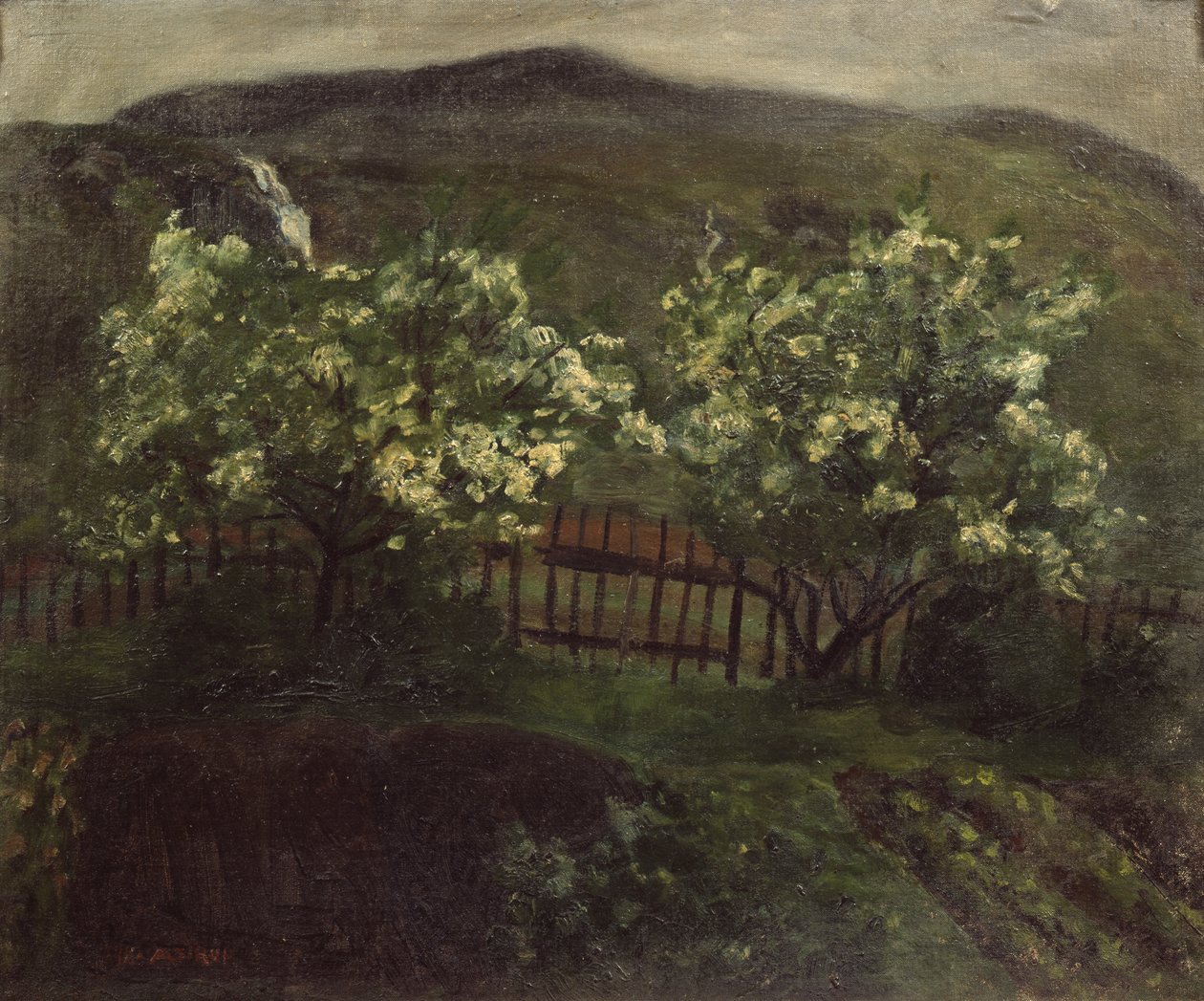 Vårregn og kirsebær av Nikolai Astrup
