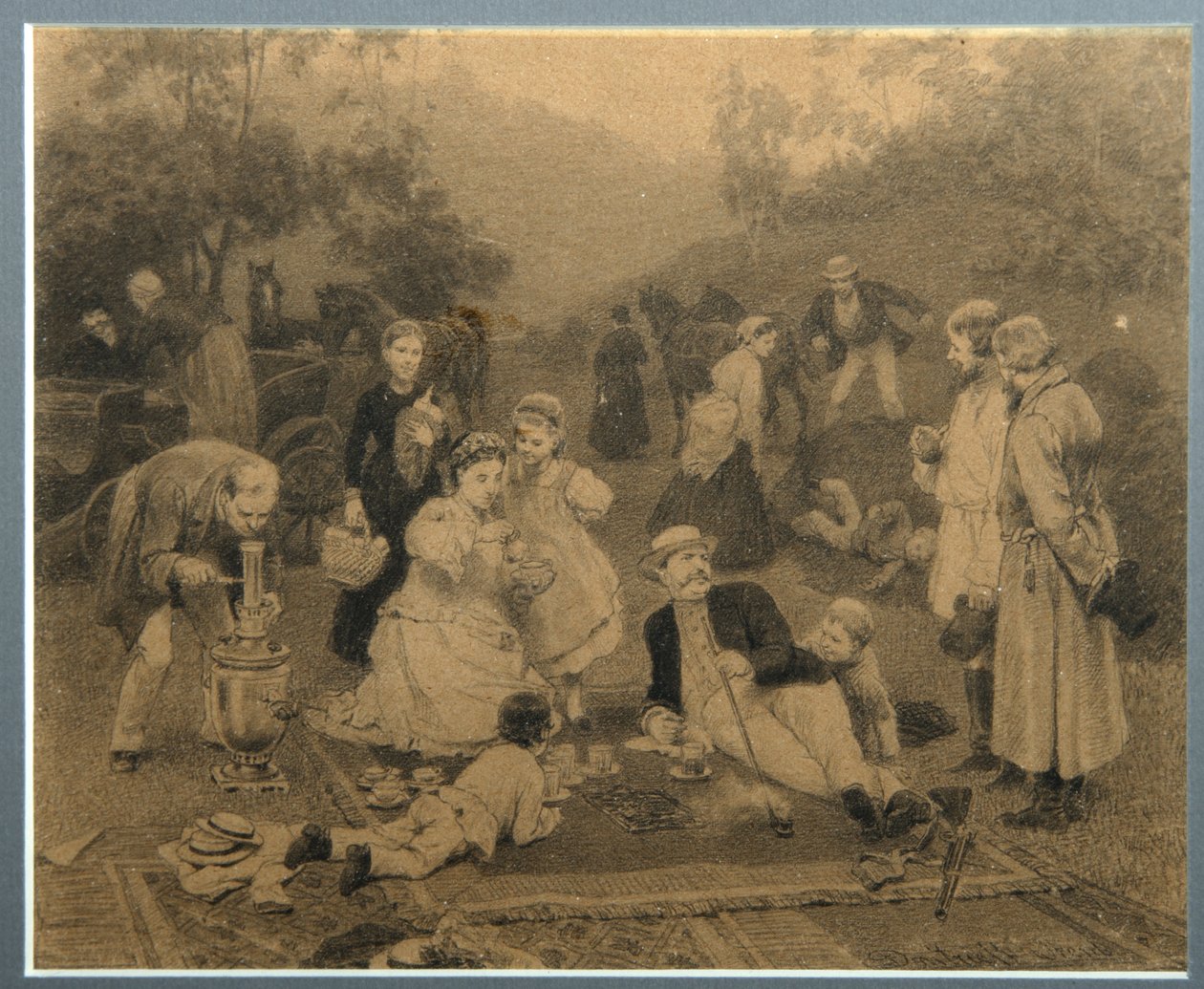 Grunneier Tea Party av Nikolai Dmitrievich Dmitriev Orenburgsky