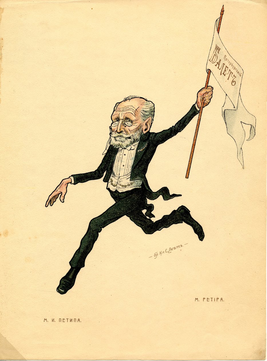 Marius Petipa Fra: Russisk ballett i karikaturer, 1902-1905 av Nikolai Gustavovich Legat