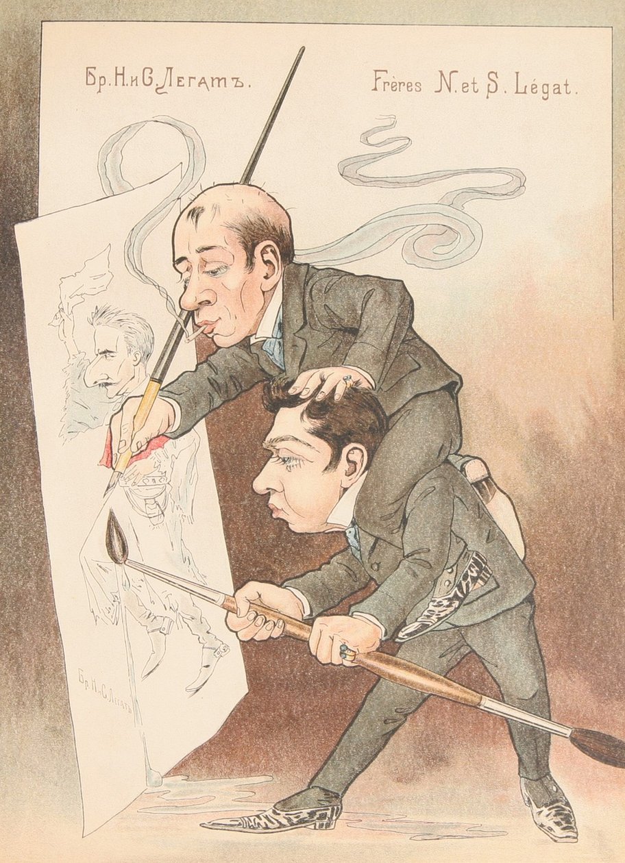 Selvkarikatur Fra: Russisk ballett i karikaturer, 1902-1905 av Nikolai Gustavovich Legat