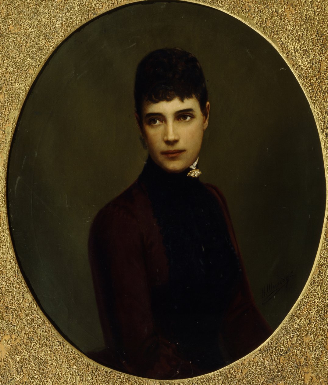 Portrett av keiserinne Maria Fyodorovna, prinsesse Dagmar av Danmark 1847-1928, midten av det 19. århundre. av Nikolai Gustavovich Schilder