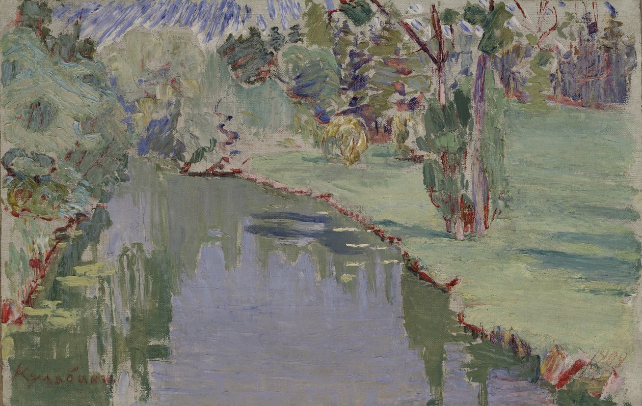 Ved Slavyanka-elven, 1909 av Nikolai Ivanovich Kulbin