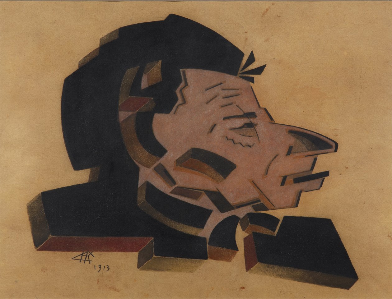 Portrett av Vsevolod Meyerhold 1874-1940, 1913 av Nikolai Ivanovich Kulbin