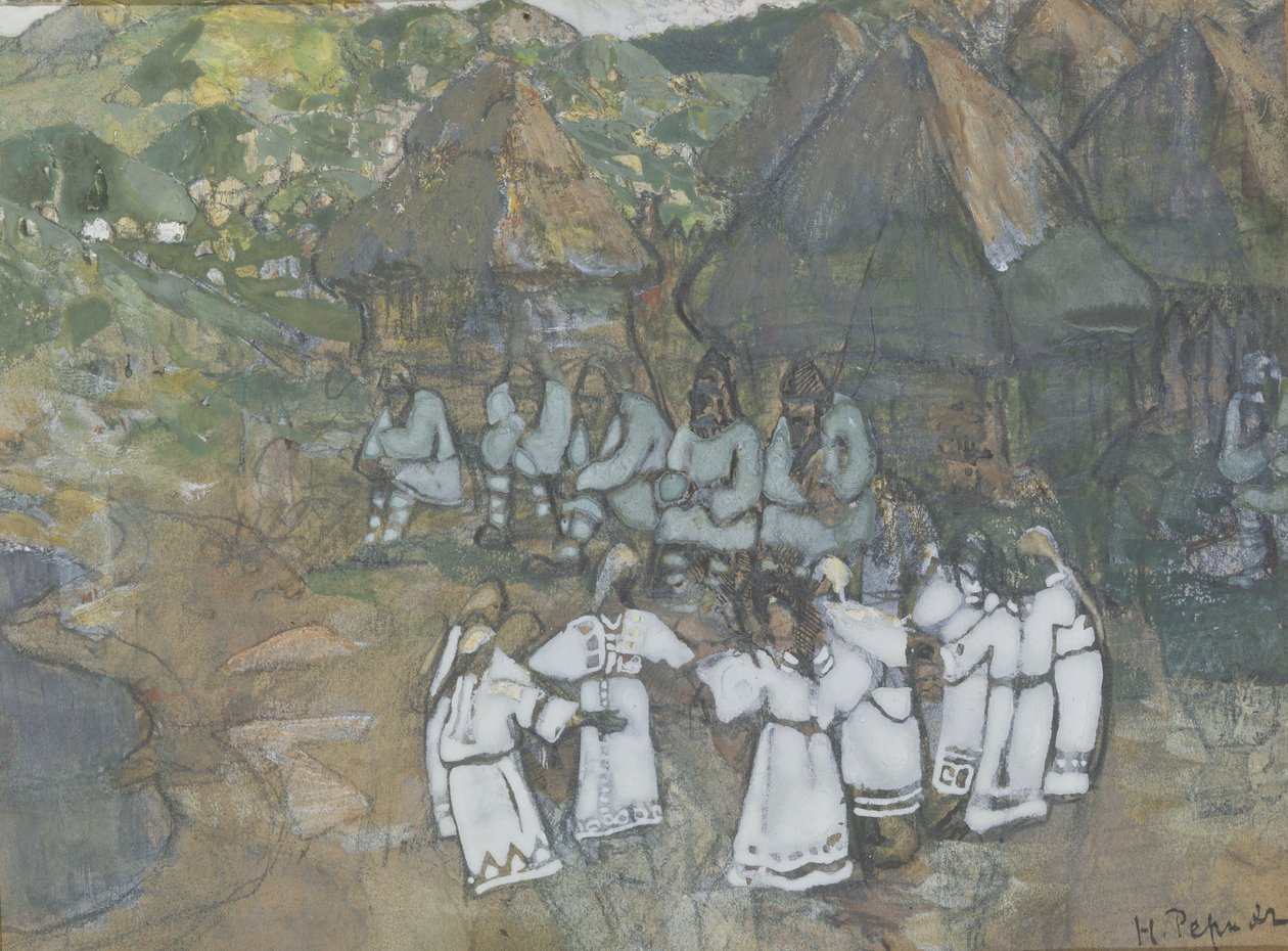 Sirkeldans, tidlig på 1900-tallet av Nikolai Konstantinowitsch Roerich