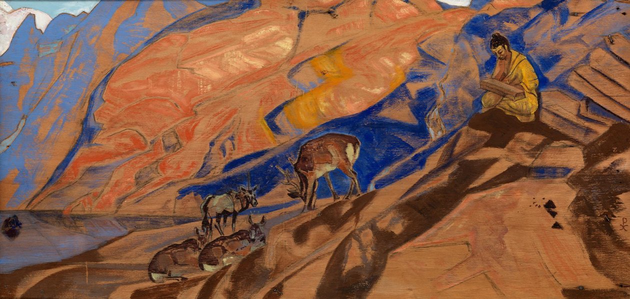 Lærerens kommandoer, 1927 av Nikolai Konstantinowitsch Roerich