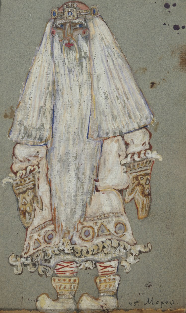 Ded Moroz. Kostymedesign for teaterstykket Snow Maiden av A. Ostrovsky, 1912 av Nikolai Konstantinowitsch Roerich