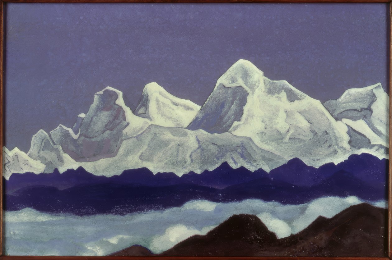 Mount Everest / maleri av N.K. Roerich av Nikolai Konstantinowitsch Roerich