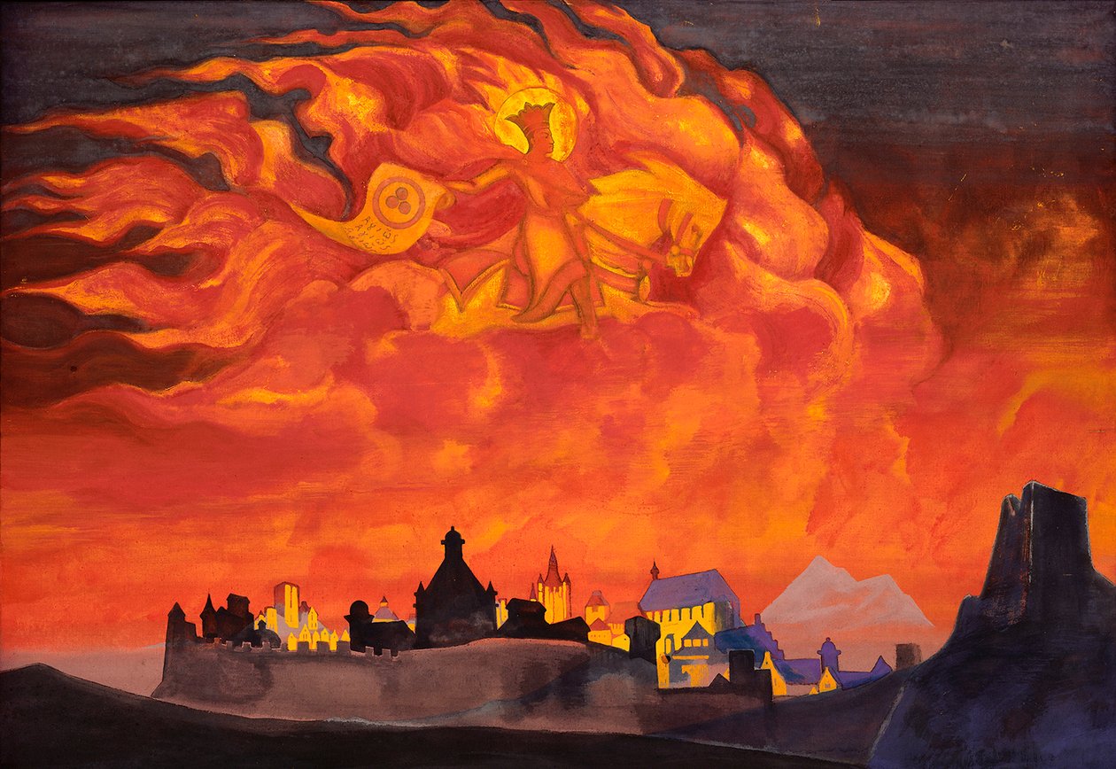 Sophia - visdommen til den allmektige Santa Protectrix, 1932. av Nikolai Konstantinowitsch Roerich