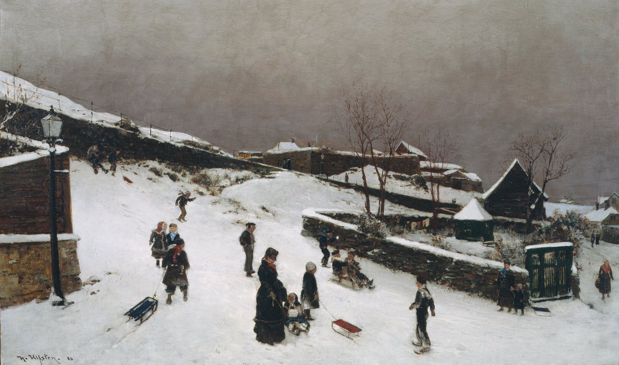 Winter picture from Nordnes, Bergen av Nikolai Martin Ulfsten