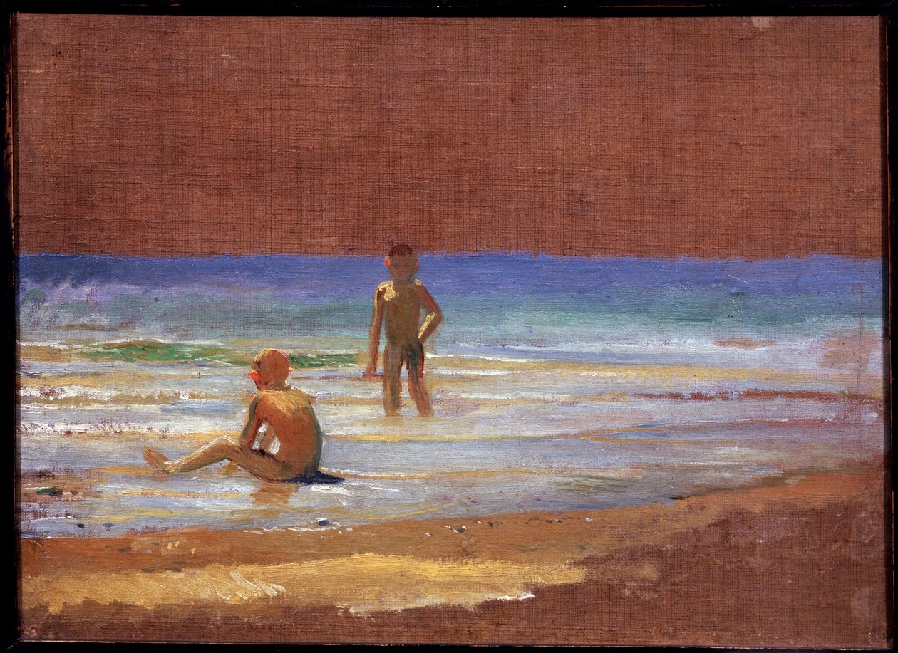 Gutter på kysten. Maleri av Nikolai Nikolayevich Ge (Gay) (1831-1894), olje på lerret, russisk kunst fra 1800-tallet. Statens Tretyakov-galleri, Moskva. av Nikolai Nikolajevitch Gay