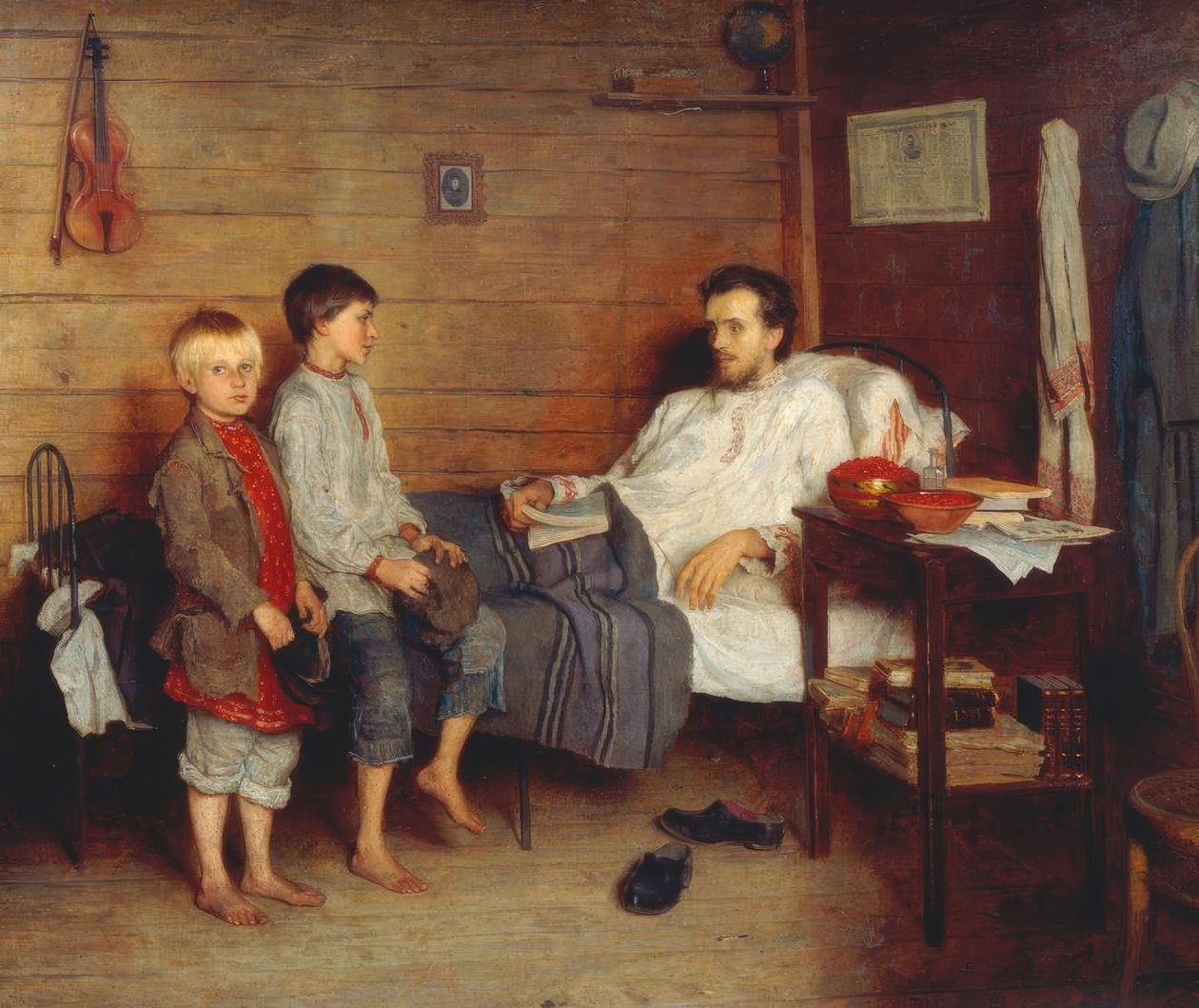 Med den syke læreren av Nikolai P. Bogdanow Bjelski