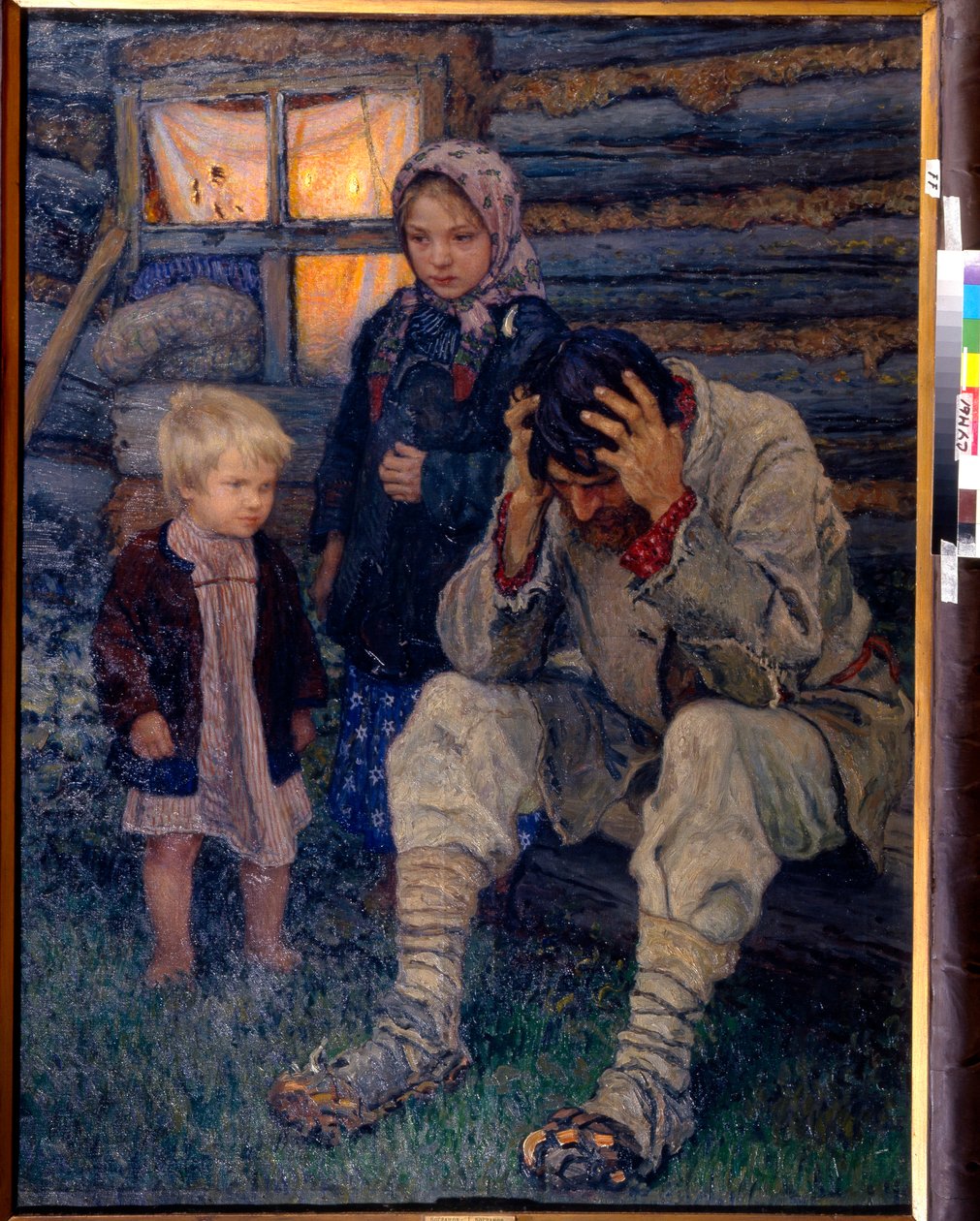 Deuil - Bogdanov-Belsky, Nikolai Petrovich (1868-1945) Sørgeolje på lerret 1909 Regionalt kunstmuseum, Sumy 141x106 av Nikolai Petrovich Bogdanov Belsky