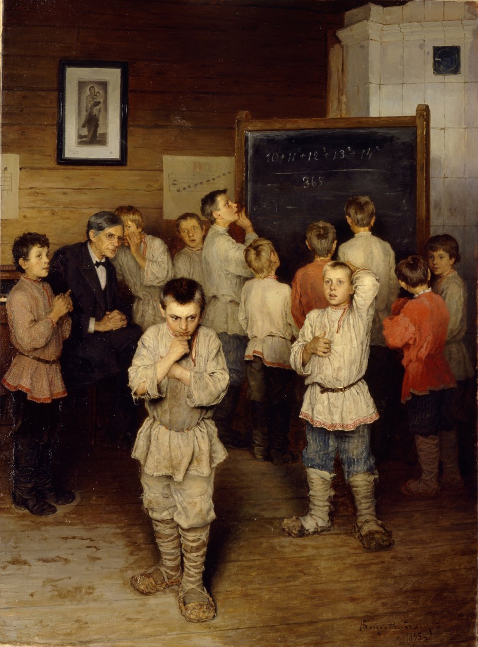 Mentalregning ved folkeskolen, 1895 av Nikolai Petrovich Bogdanov Belsky