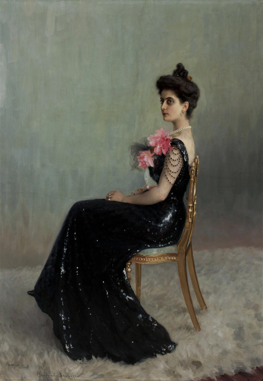 Portrett av grevinne Maria Pavlovna Abamelik-Lazareva 1876-1955, født Demidova, 1900-1901. av Nikolai Petrovich Bogdanov Belsky
