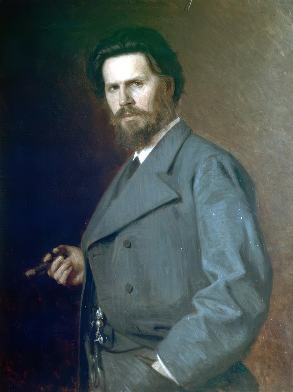 Portrett av I. Kramskoy av Nikolai Yaroshenko