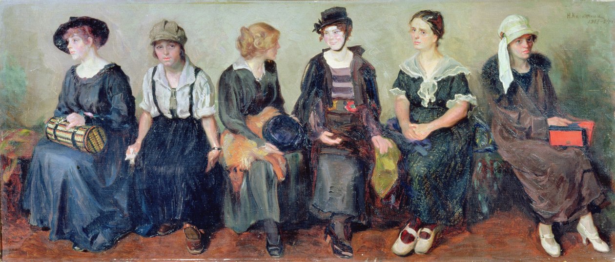 Gruppe av skuespillere, 1913-24 av Nikolaj Alekseevich Kasatkin