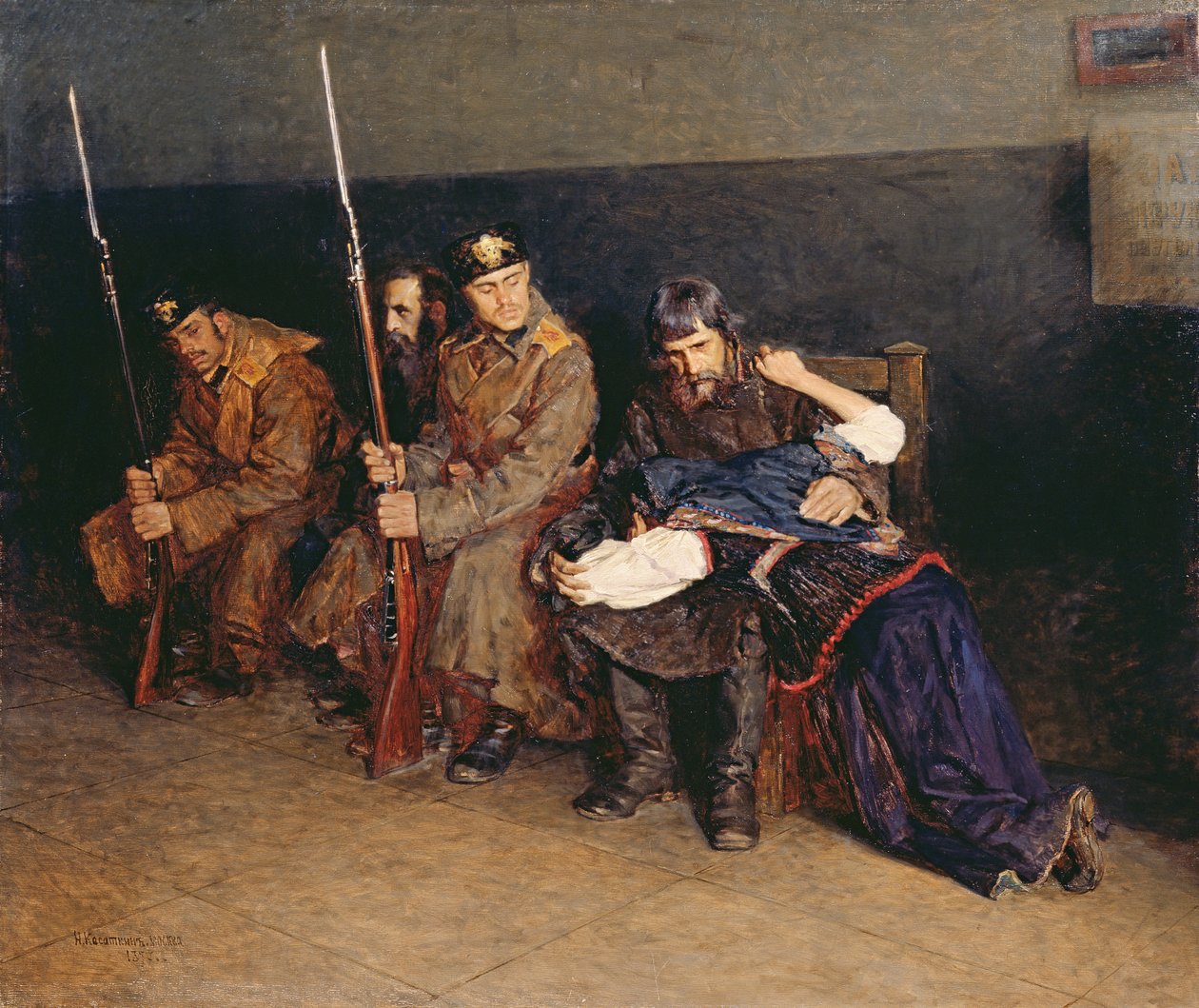 I korridoren til tingretten, 1897 av Nikolaj Alekseevich Kasatkin