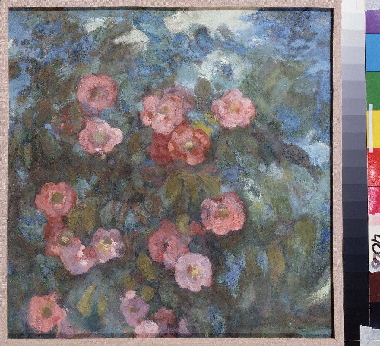 Blomsterbukett. Verk av Nikolai Nikolayevich Sapunov (Sapunov) (1880-1912), tempera på papp, rundt 1910. Russisk kunst, 20. århundre, art nouveau. Statens friluftsmuseum Rostov, Moskva. av Nikolaj Nikolaevic Sapunov