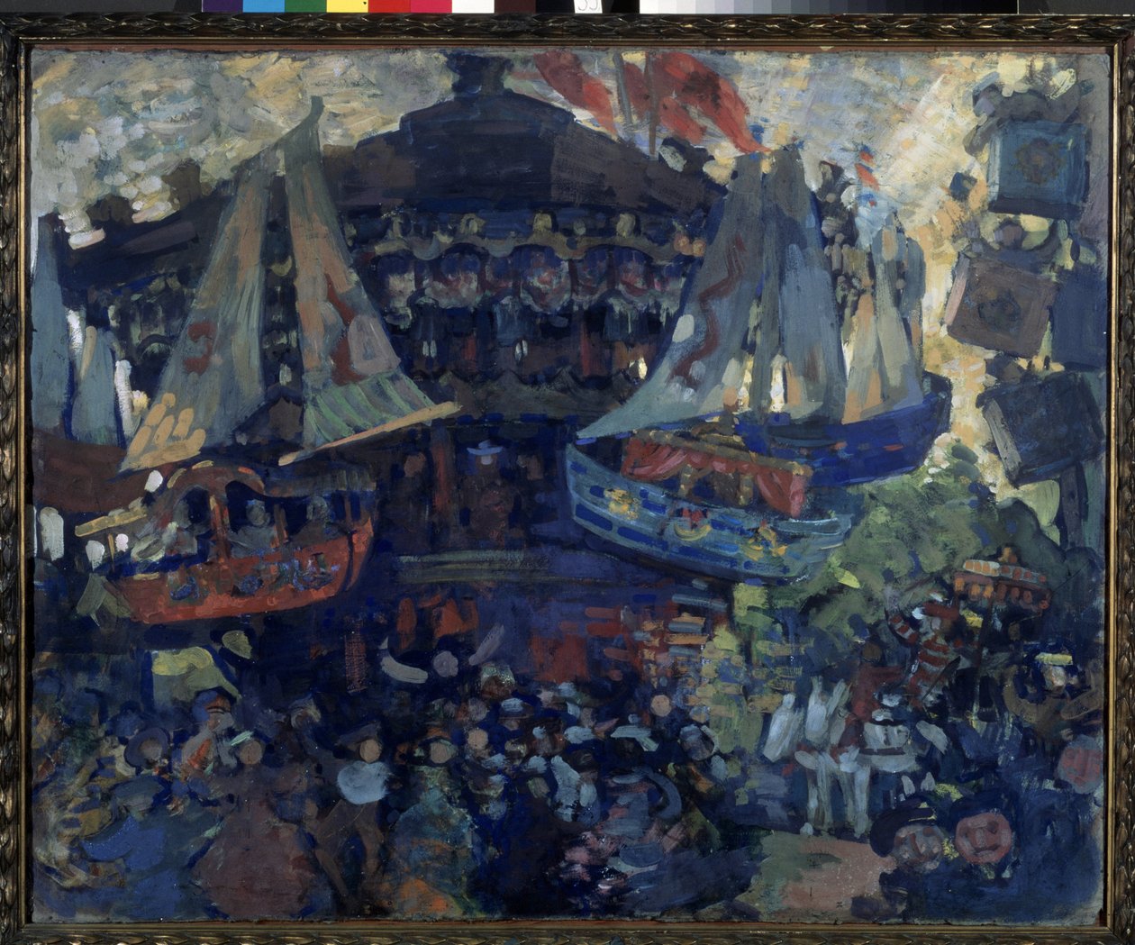 Administrer (karusell). Verk av Nikolai Nikolayevich Sapunov (Sapounov) (1880-1912), tempera på papp av Nikolaj Nikolaevic Sapunov