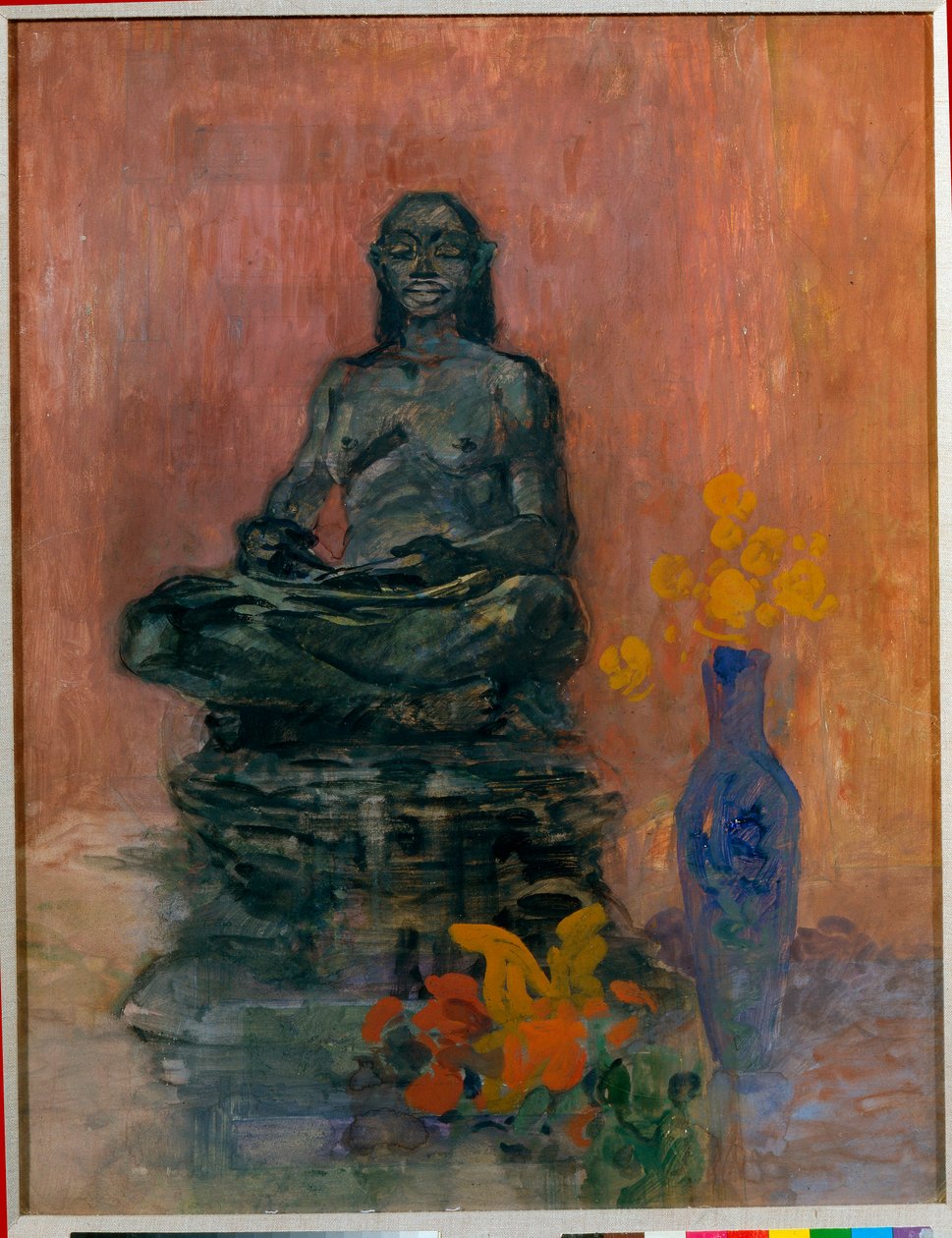 "Une Divinite Hindoun" (The Hindu God) Maleri av Nikolai Spunov (Spounov) (1880-1912) - 1900-tallet - Olje på lerret - Parivarte Collection av Nikolaj Nikolaevic Sapunov