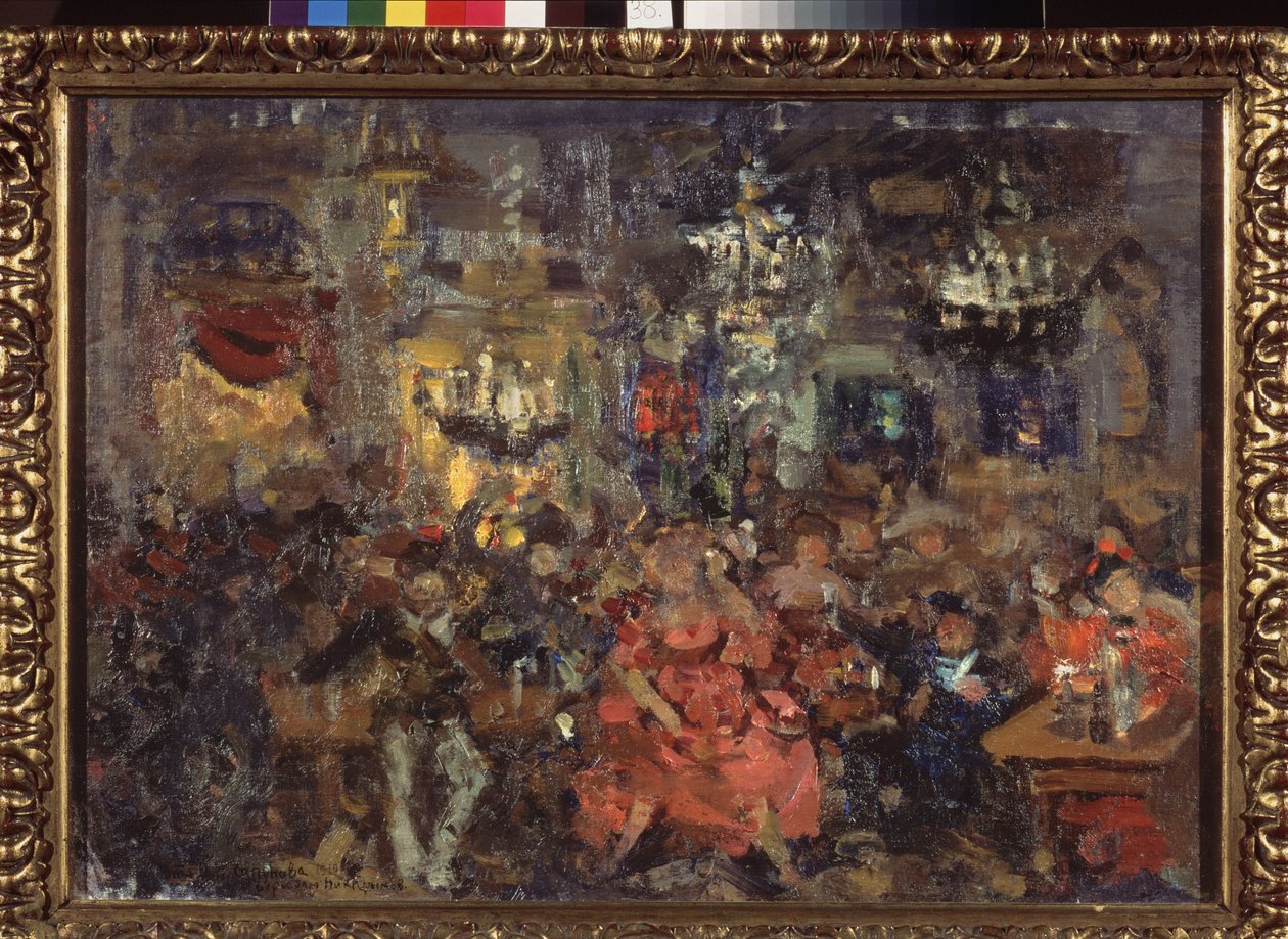 Une Taverna. Oeuvre av Nikolay Nikolaevich Sapunov (Sapunov) (1880-1912), tempera sir tsarton av Nikolaj Nikolaevic Sapunov