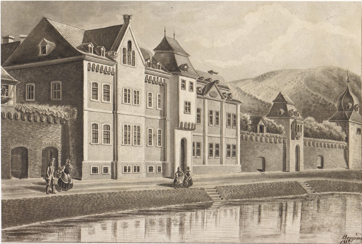 Barnehjem og Den hellige ånds sykehus i Boppard i 1865 av Nikolaus Schlad