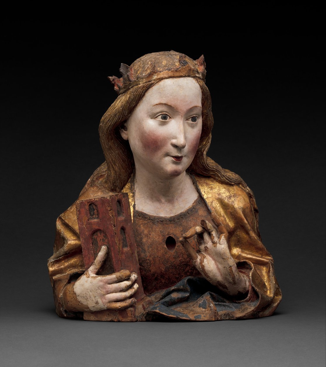 Relikvieskrinbyste av Saint Barbara, ca. 1465 av Nikolaus Gerhaert von Leyden
