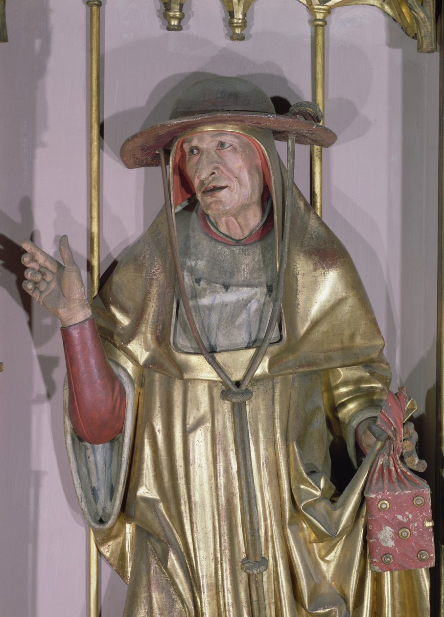 Isenheim-altertavlen, Saint Hieronymus, detalj av Saint Hieronymus, ca. 1490 maling på tre av Nikolaus Hagenauer