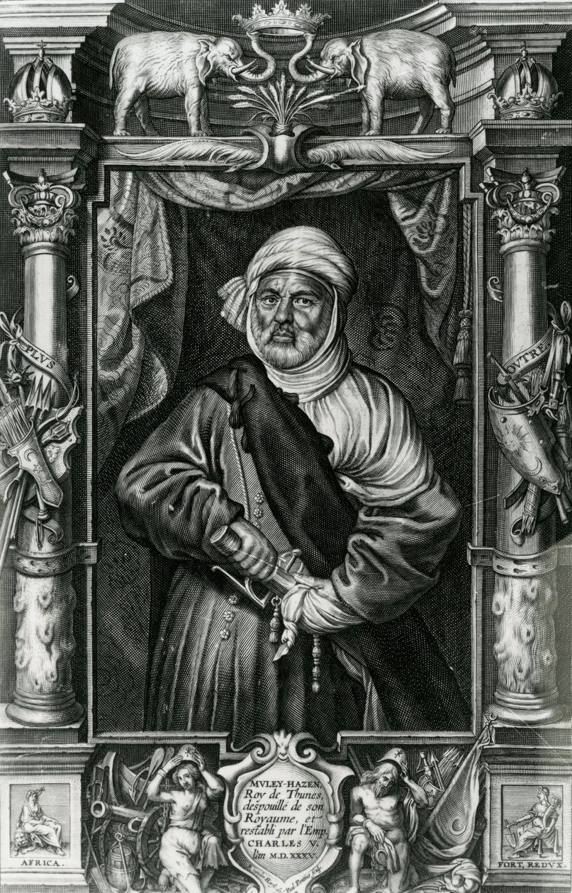 Abu l-Hasan Ali, også kalt Muley Hacén, 1535 av Nikolaus van der Horst