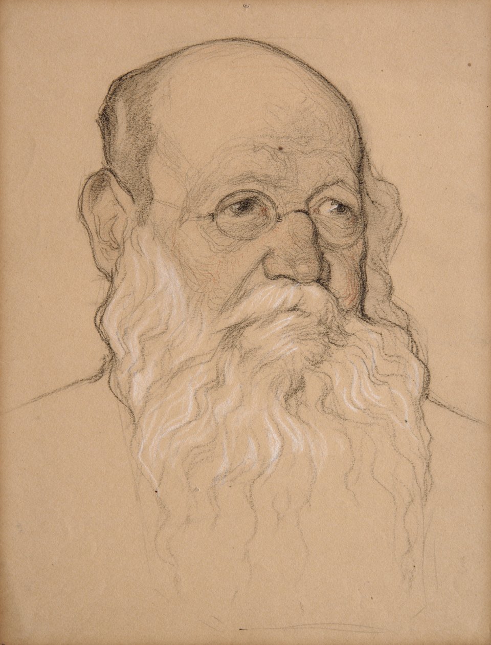Piotr Kropotkin, 1920-21 (kritt på papir) av Nikolay 1873 1932 Andreyev