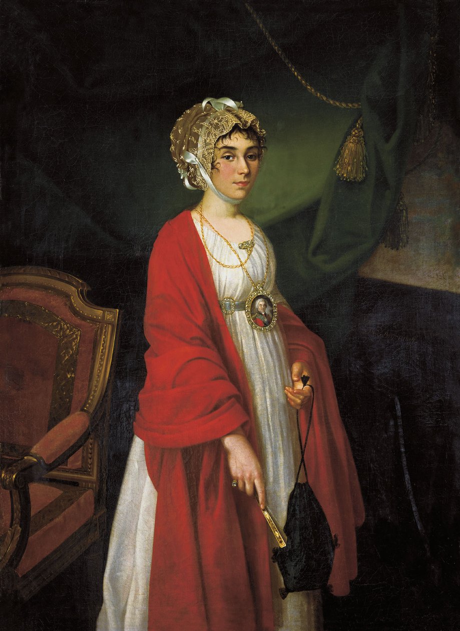 Portrett av Praskovya Kovalev-Zhemchugov av Nikolay Ivanovich Argunov