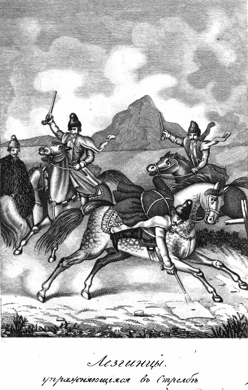 Lezgian folk fra boken fra boken Kaukasus og dens fjell beboer i deres moderne tilstand av Nikolay Danilevsky