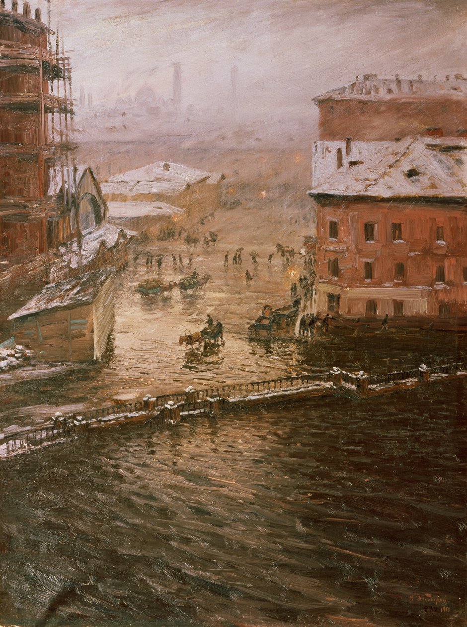 Flom i St. Petersburg, 1903 av Nikolay Nikanorovich Dubovskoy