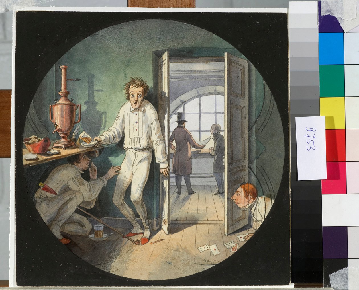 Carlo Rossi, Alexander Rezanov og Lakhtin gjemmer seg for Constantin Thon (Ton) - Kunstverk av Nicolas Benois (1813-1898) av Nikolay Benois