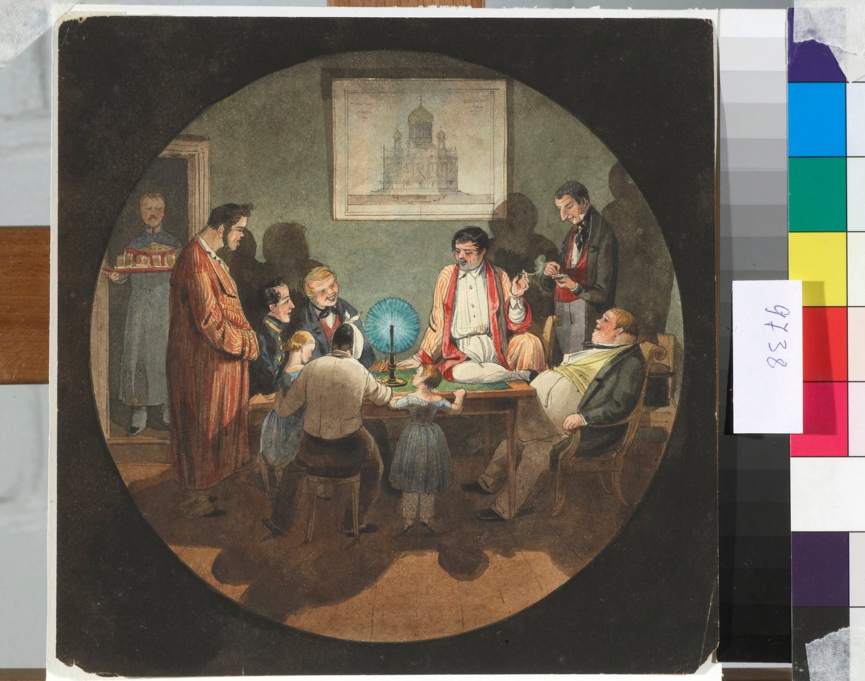 En kveld med arkitekten Constantin Thon (Ton) (1794-1881) - Verk av Nicolas Benois (1813-1898) av Nikolay Benois