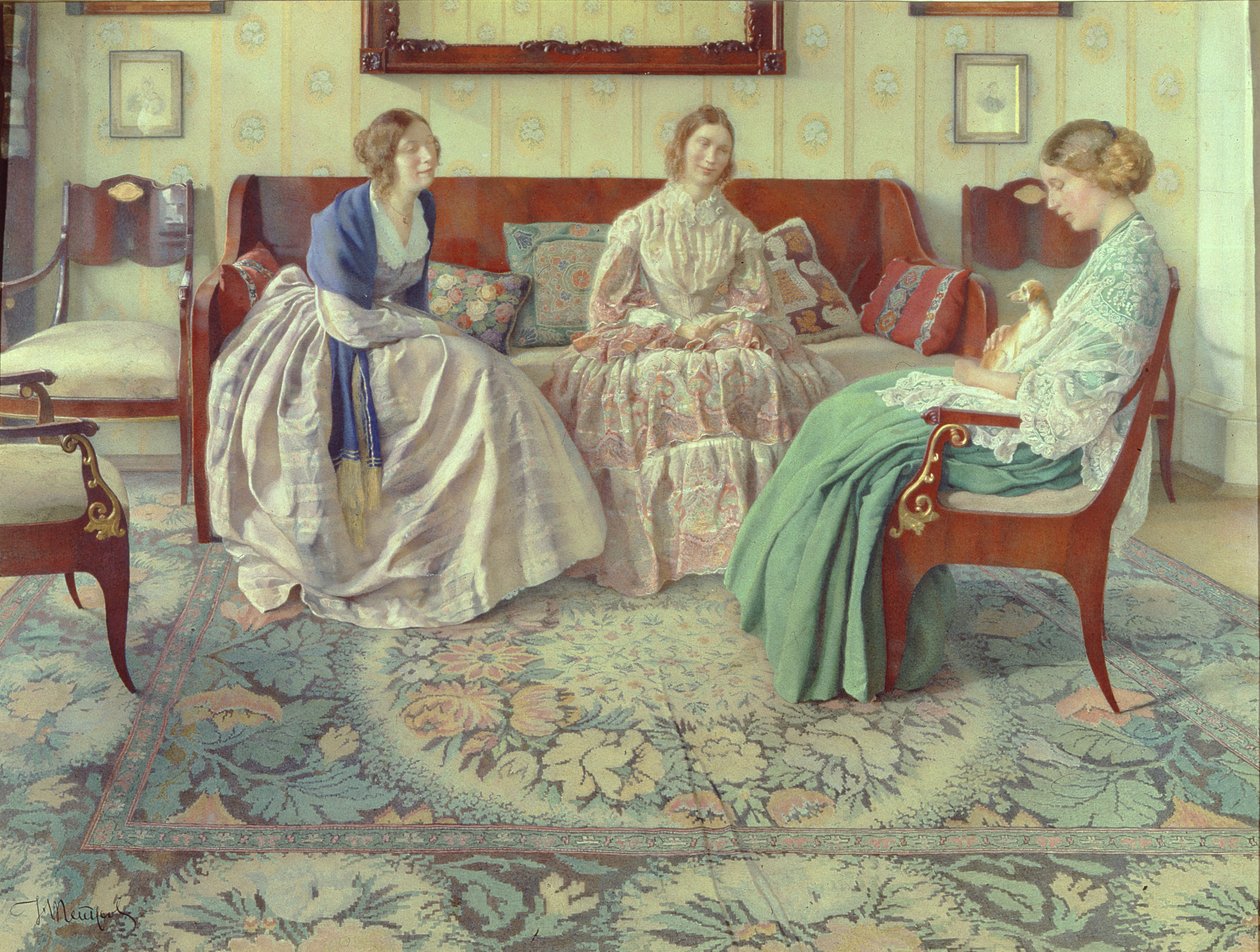 Tre damer, 1916 av Nikolay Filippovich Petrov