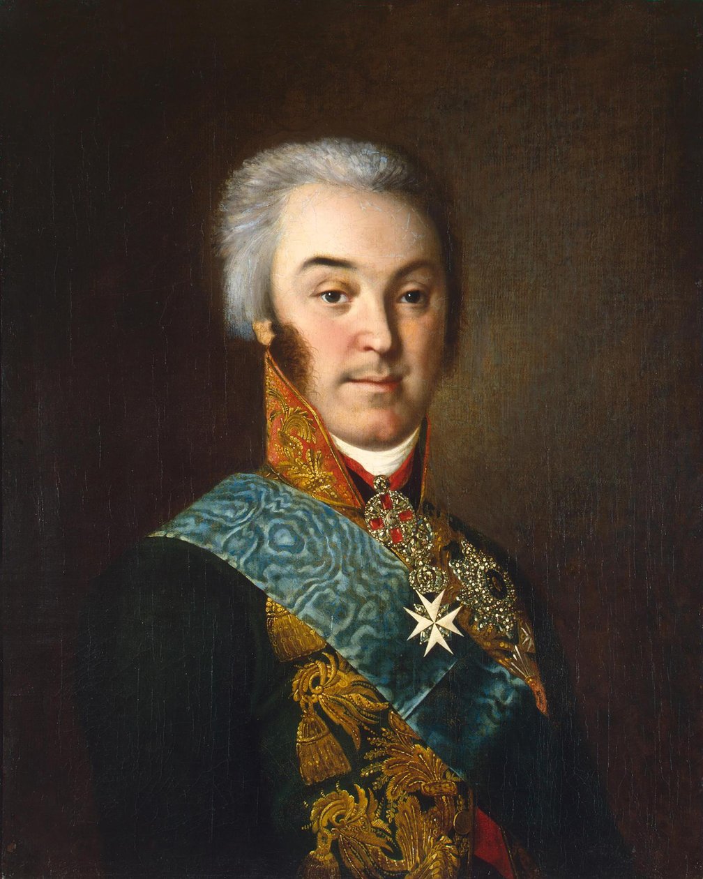 Portrett av grev Nikolai Petrovich Sheremetev 1751-1809, 1800-tallet av Nikolay Ivanovich Argunov