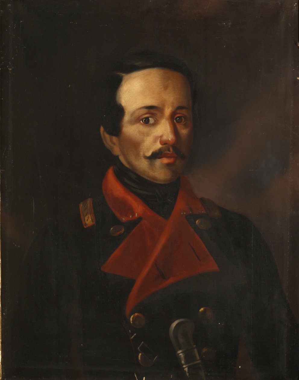 Portrett av poeten Mikhail Lermontov 1814-1841, 1854-1858 av Nikolay Ivanovich Polivanov