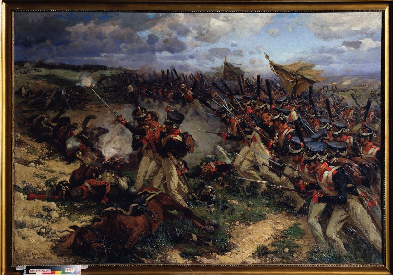Litauiske tropper i slaget ved Borodino (eller slaget ved Moskva) av Nikolay Semenovich Samokish