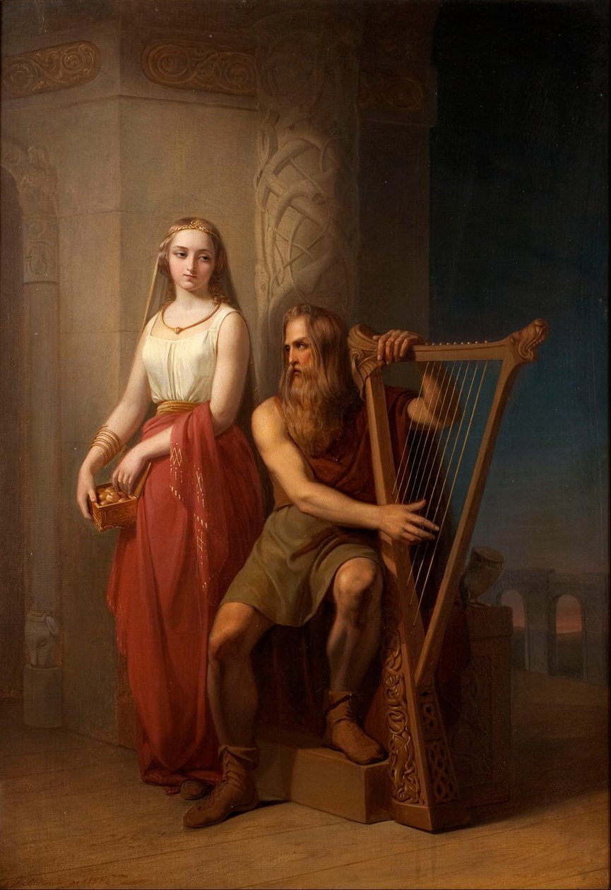 Idun og Brage av Nils Blommer