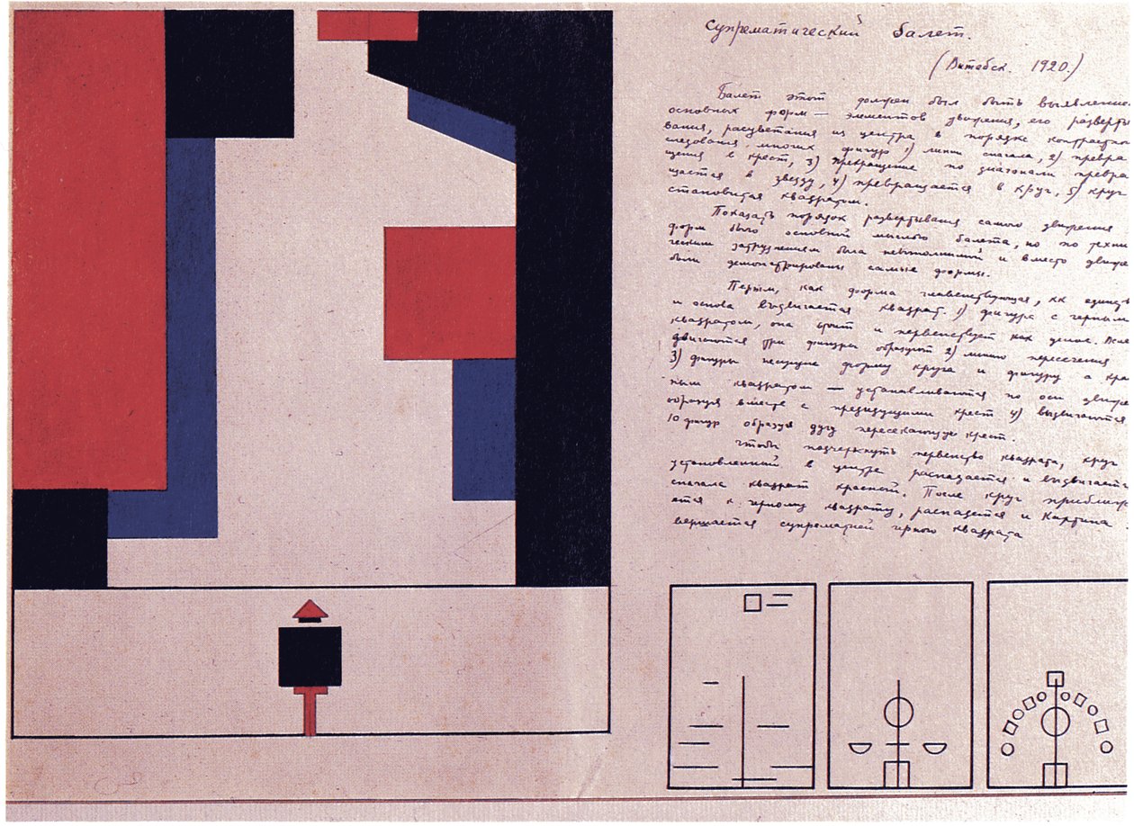 Suprematistisk ballettdesign, 1920 av Nina Iosifovna Kogan