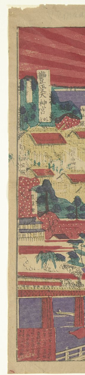 Rutekart for de kjente stedene i Ise Ise meisho junro no zu (tittel på objekt) av Nishida Shinshichi