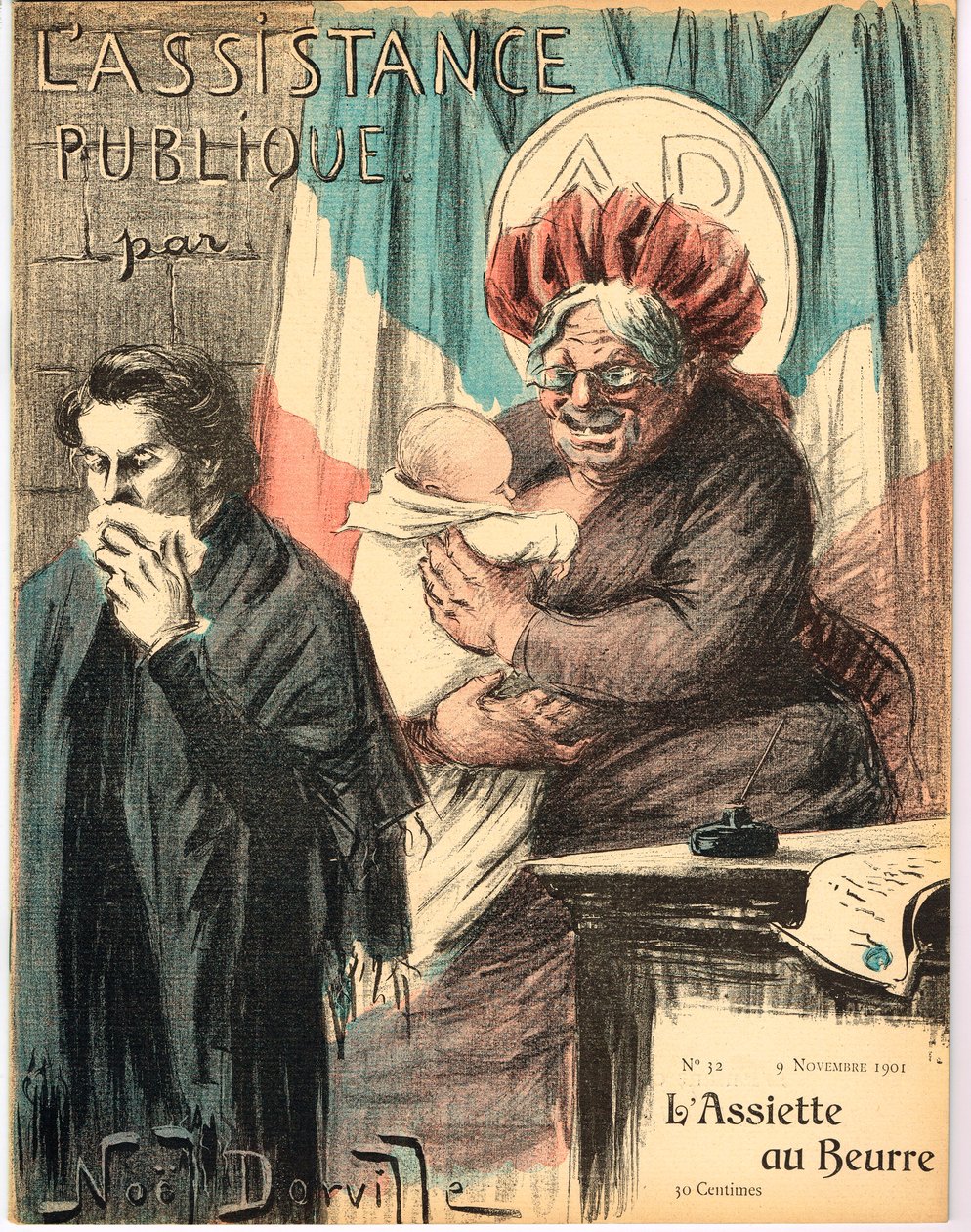 Omslag til "" The Butter Plate"", Satirique en Colors av Noel Dorville
