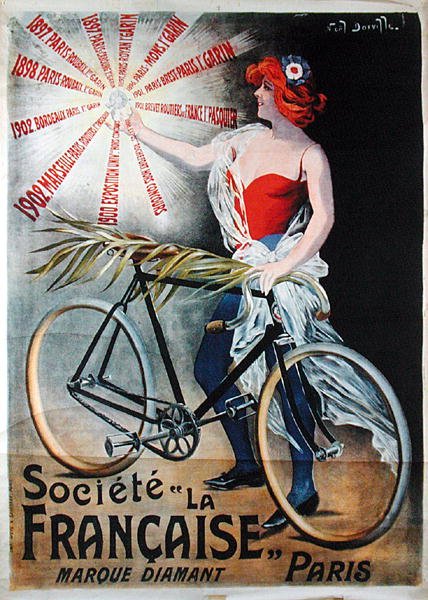 Plakat som reklamerer for firmaet "La Francaise" av Noel Dorville