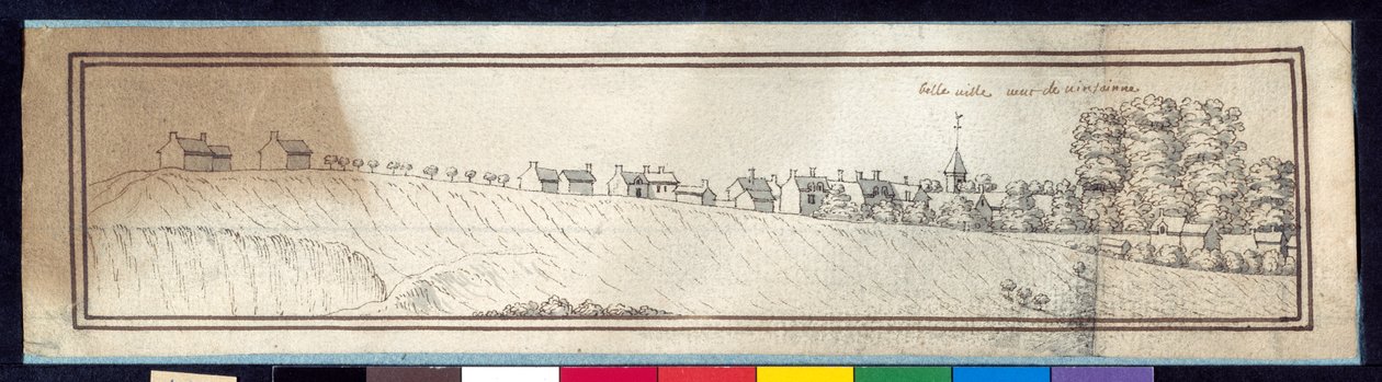 Belleville (penn og blekk med vask på papir) av Noel Gasselin