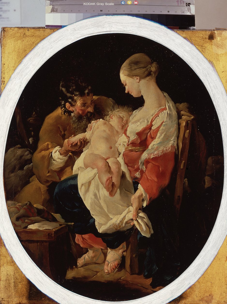 ""Den hellige familie"" (Den hellige familie) Maleri av Noel Halle (1711-1781) Eremitagemuseet fra 1700-tallet, St. Petersburg av Noel Halle